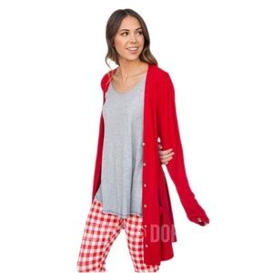 Agnes & Dora Forever Cardi Cardigan Color is True Red Size Small